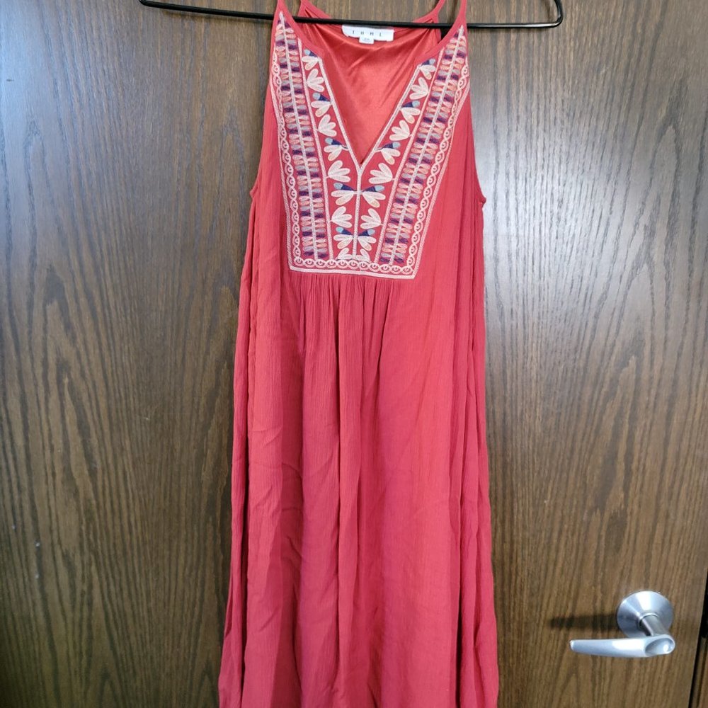 THML Coral Embroidered Beach Dress Size XS